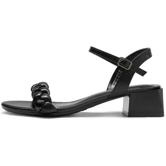 Women's Braided Open Toe Ankle Strap Block Chunky  Heel Sandals - Picture 2 of 6